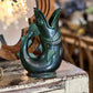 Vintage Shreve, Crump & Low Co. "Gurgling Cod" Fish Pitcher Vase – Iridescent Green Glaze (Made in England) - The Mustard Seed Collection, The Seed
