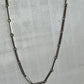 Vintage Silver-Tone Textured Bar & Link Endless Chain Necklace - 28" - The Mustard Seed Collection, The Seed
