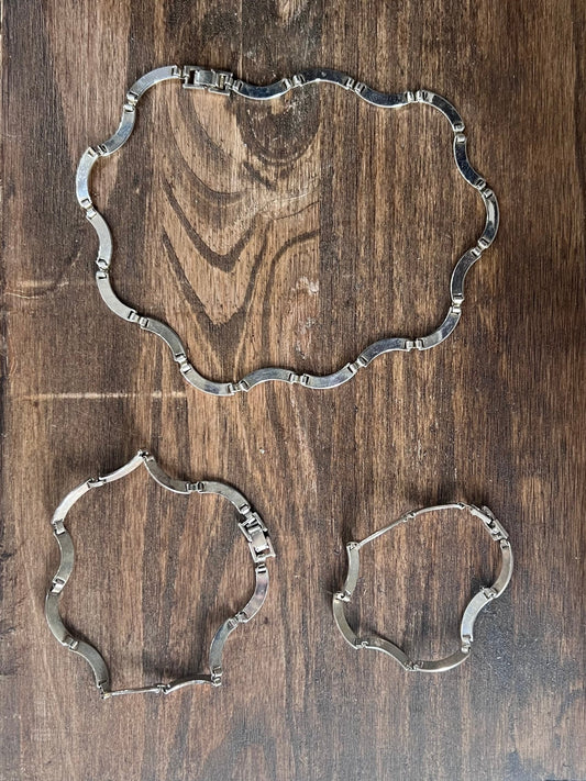 Vintage Silvertone Jewelry Set
