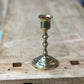 Vintage Solid Brass Taper Candlestick Holder – 6" Classic Turned Brass Tabletop Candle Stand, Made in India - The Mustard Seed Collection, The Seed
