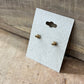 Vintage Square Gold-Tone Filigree Stud Earrings with Faux Pearl CentersEarrings