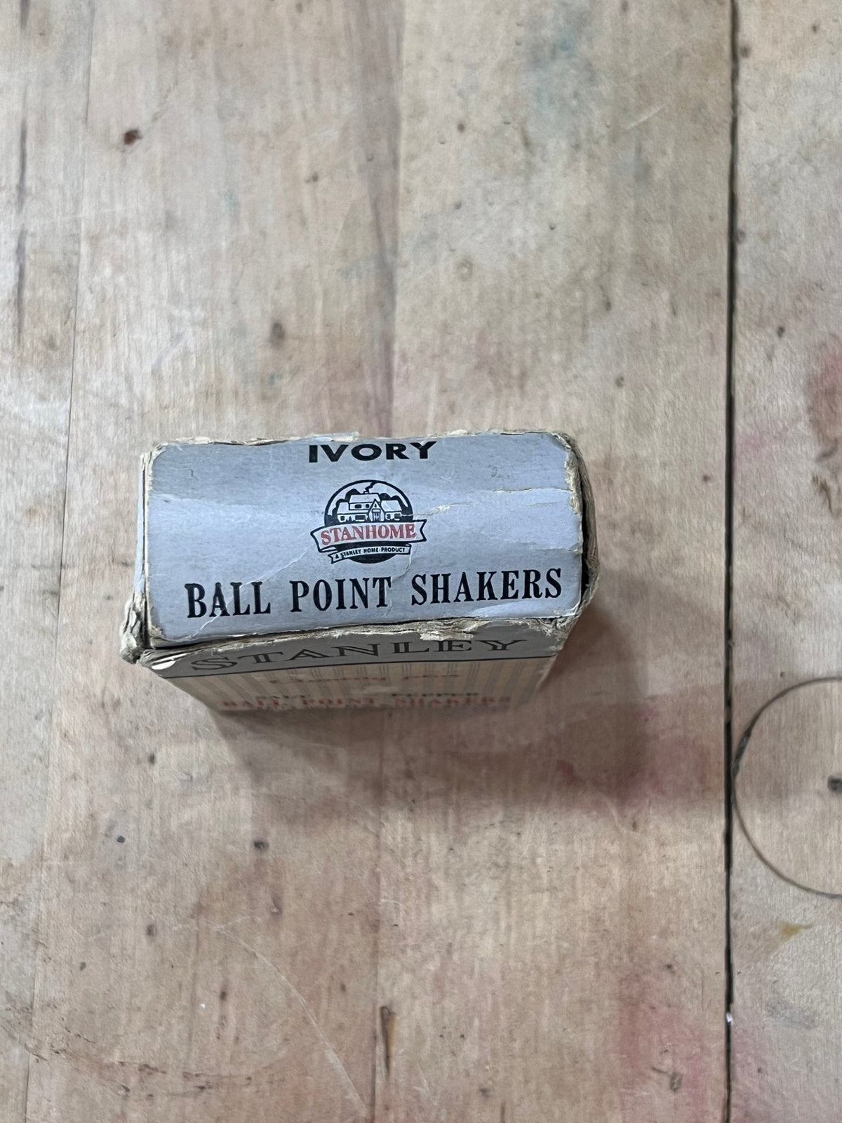 Vintage Stanley Ball Point Salt & Pepper Shakers with Original Box 