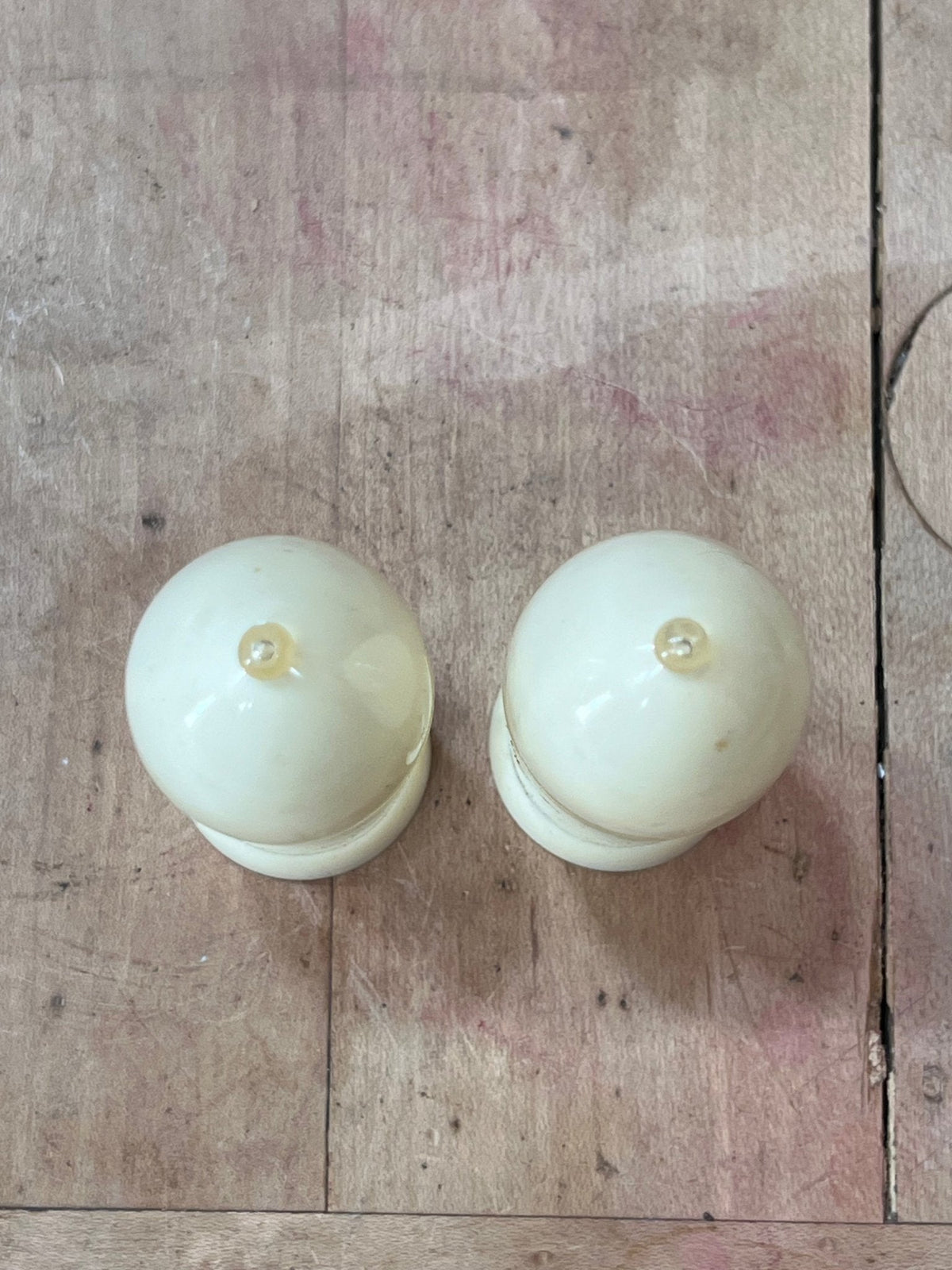 Vintage Stanley Ball Point Salt & Pepper Shakers with Original Box 