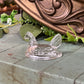 Vintage-Style Clear Glass Miniature Hen Figurine (Lid Only) 