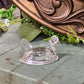 Vintage-Style Clear Glass Miniature Hen Figurine (Lid Only) 