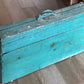 Vintage Teal Green Painted Tool Box