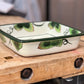 Vintage Tuscan Bordeaux Grapes Square Ceramic Baking & Serving Dish - The Mustard Seed Collection, The Seed