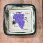 Vintage Tuscan Bordeaux Grapes Square Ceramic Baking & Serving Dish - The Mustard Seed Collection, The Seed