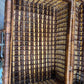 Vintage Two-Tone Woven Wicker Picnic Basket (18" x 12" x 8")basket