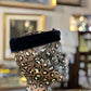 Vintage Velvet Padded Headband | Classic Black/Navy Hair Accessory - The Mustard Seed Collection, The Seed