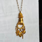 Vintage Victorian Revival Hand & Heart Charm Pendant Necklace - 36"Necklaces