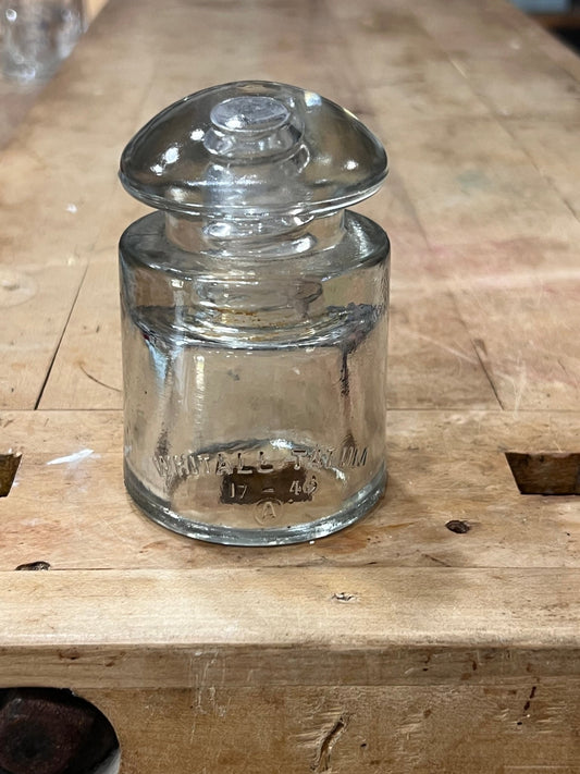 Vintage Whitall Tatum Clear Glass Telegraph Insulator (No. 2-46A) - The Mustard Seed Collection, The Seed