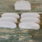 Vintage White Porcelain Knife Rests – Set of 6 + Bonus Place Card Holder