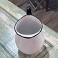 Vintage White with Black rim and handle Water Pitcher