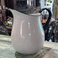 Vintage White with Black rim and handle Water Pitcher