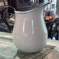 Vintage White with Black rim and handle Water Pitcher