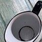 Vintage White with Black rim and handle Water Pitcher