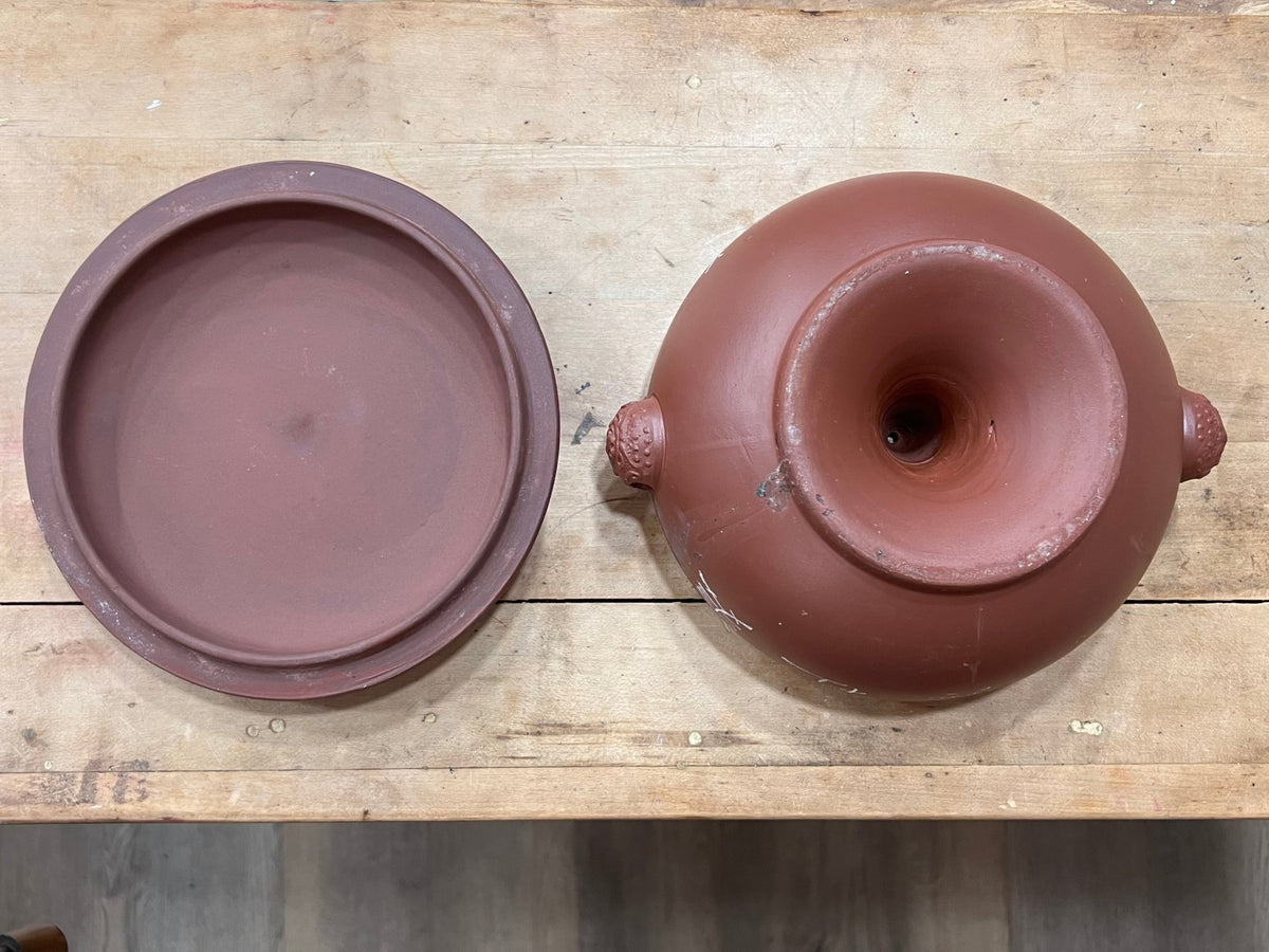 Vintage Yunnan Jianshui Zitao Purple Clay Steam Pot – 6" x 10" x 8.5" - The Mustard Seed Collection, The Seed
