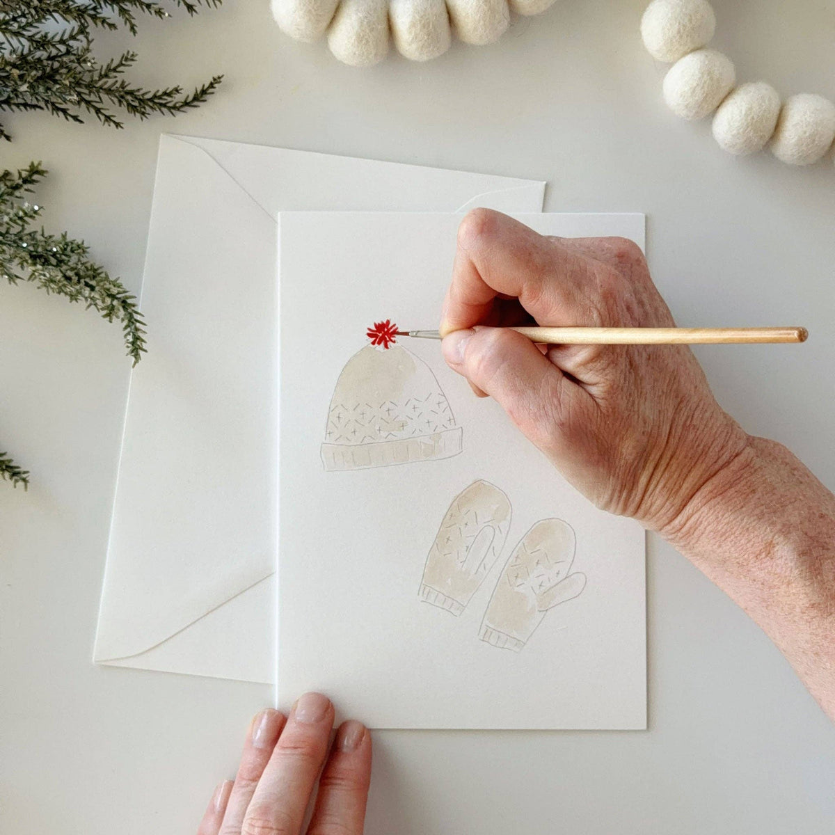 Warm + cozy paintable notecardGreeting Cards