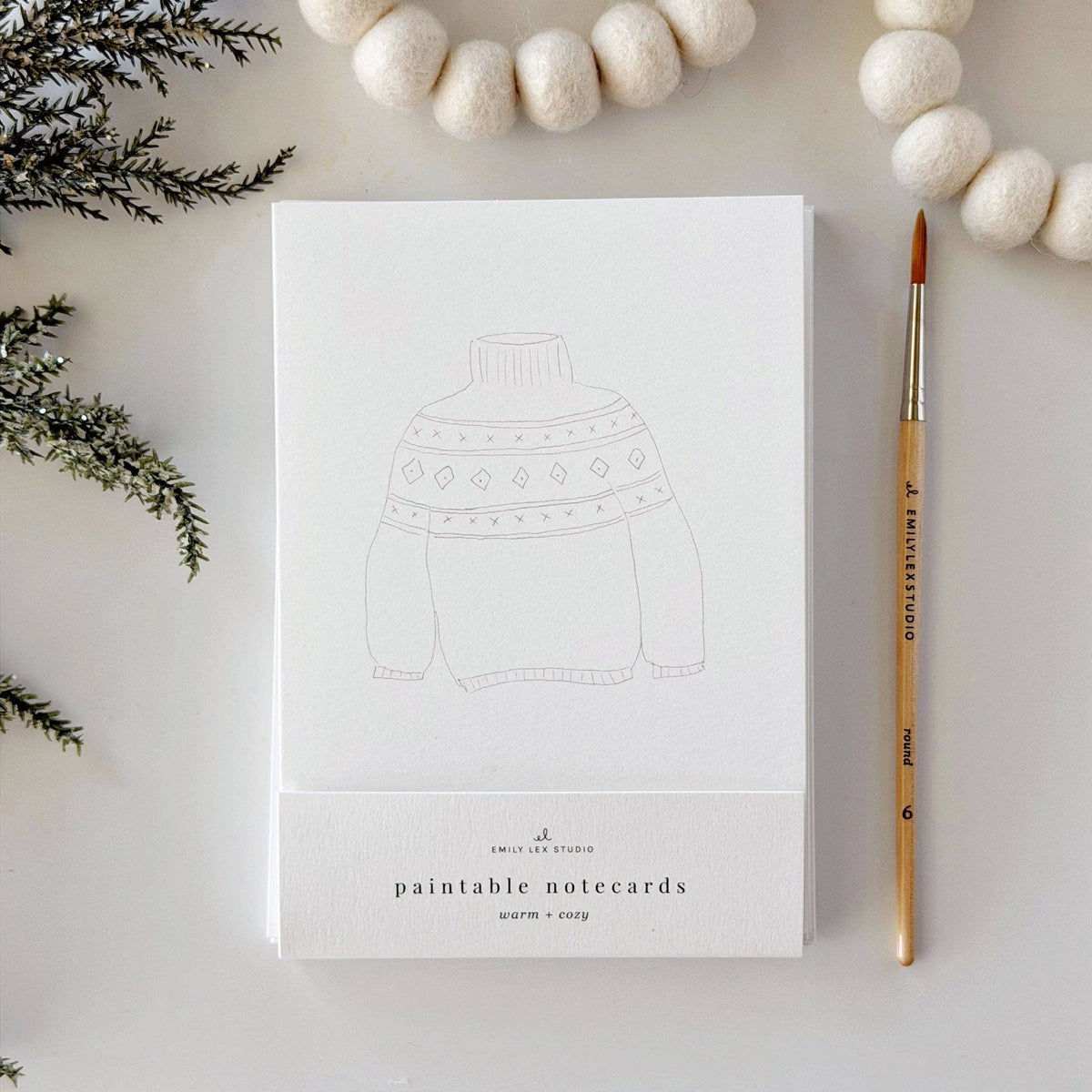 Warm + cozy paintable notecardGreeting Cards