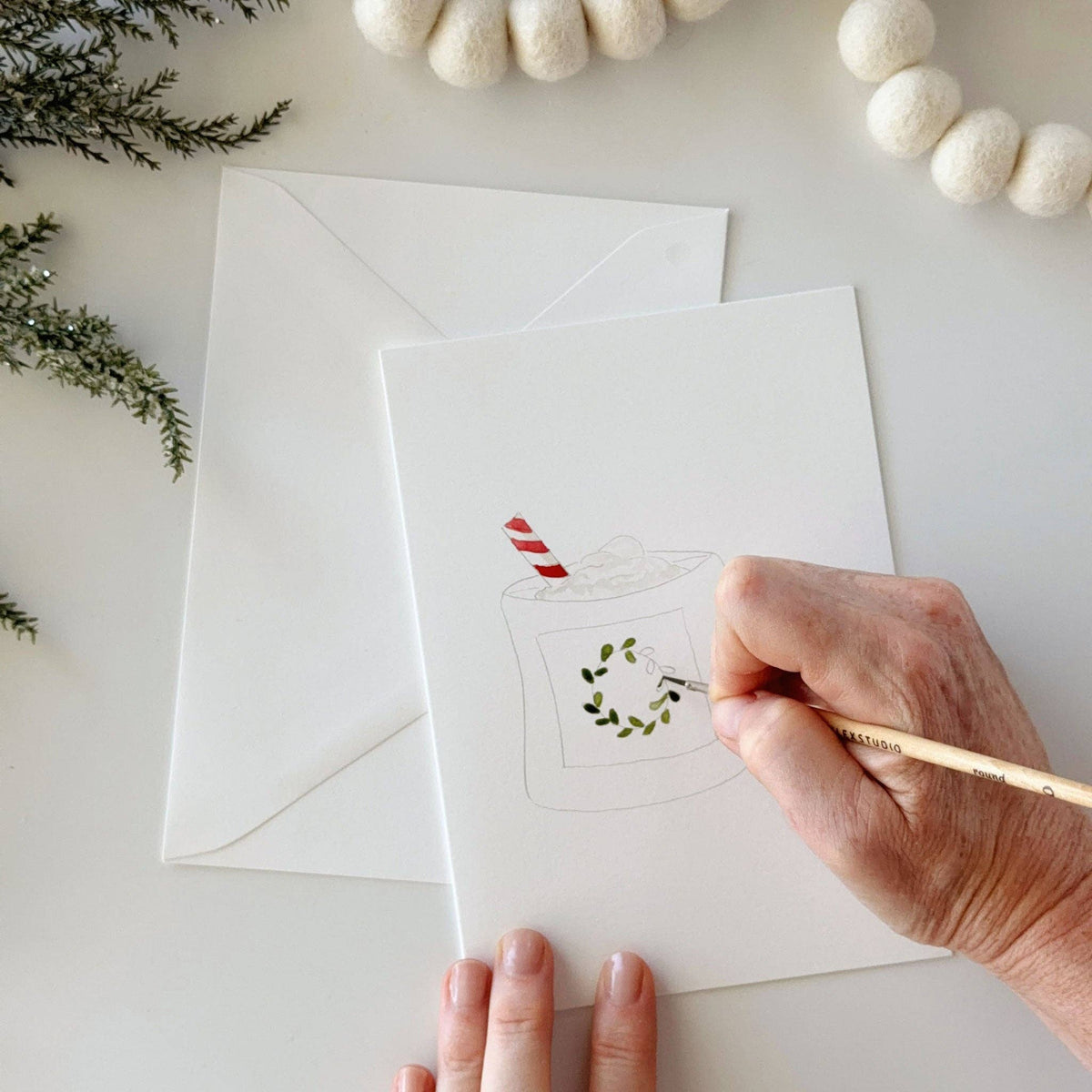 Warm + cozy paintable notecardGreeting Cards