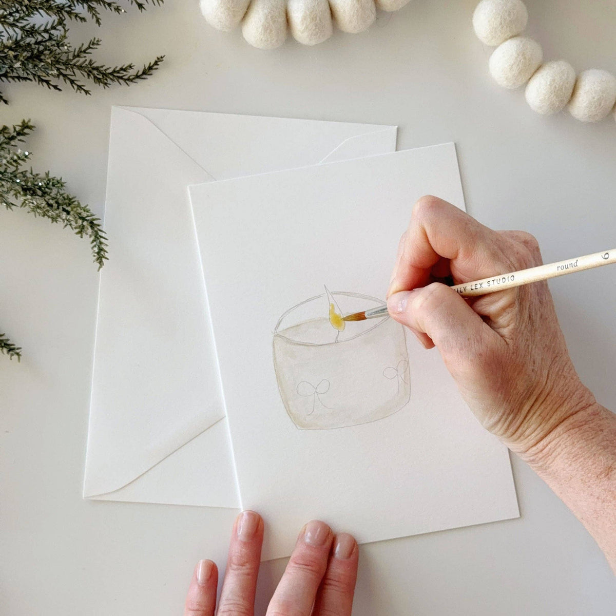 Warm + cozy paintable notecardGreeting Cards