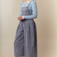 Washed Denim Pull Up Tuck Pleated Detailed Wide Roll Up Jumpsuit - The Mustard Seed Collection, The Seed