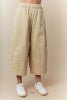 Washed Twill Elastic Waist Wide Pants - The Mustard Seed Collection, The Seed