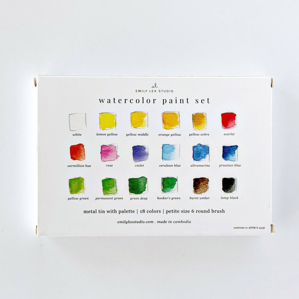 Watercolor paint set 18 colors with brushPaint