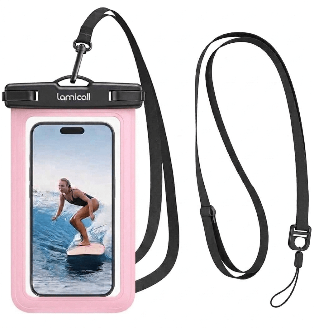 Waterproof Phone Pouch for iPhone 17 to 7 with Case 