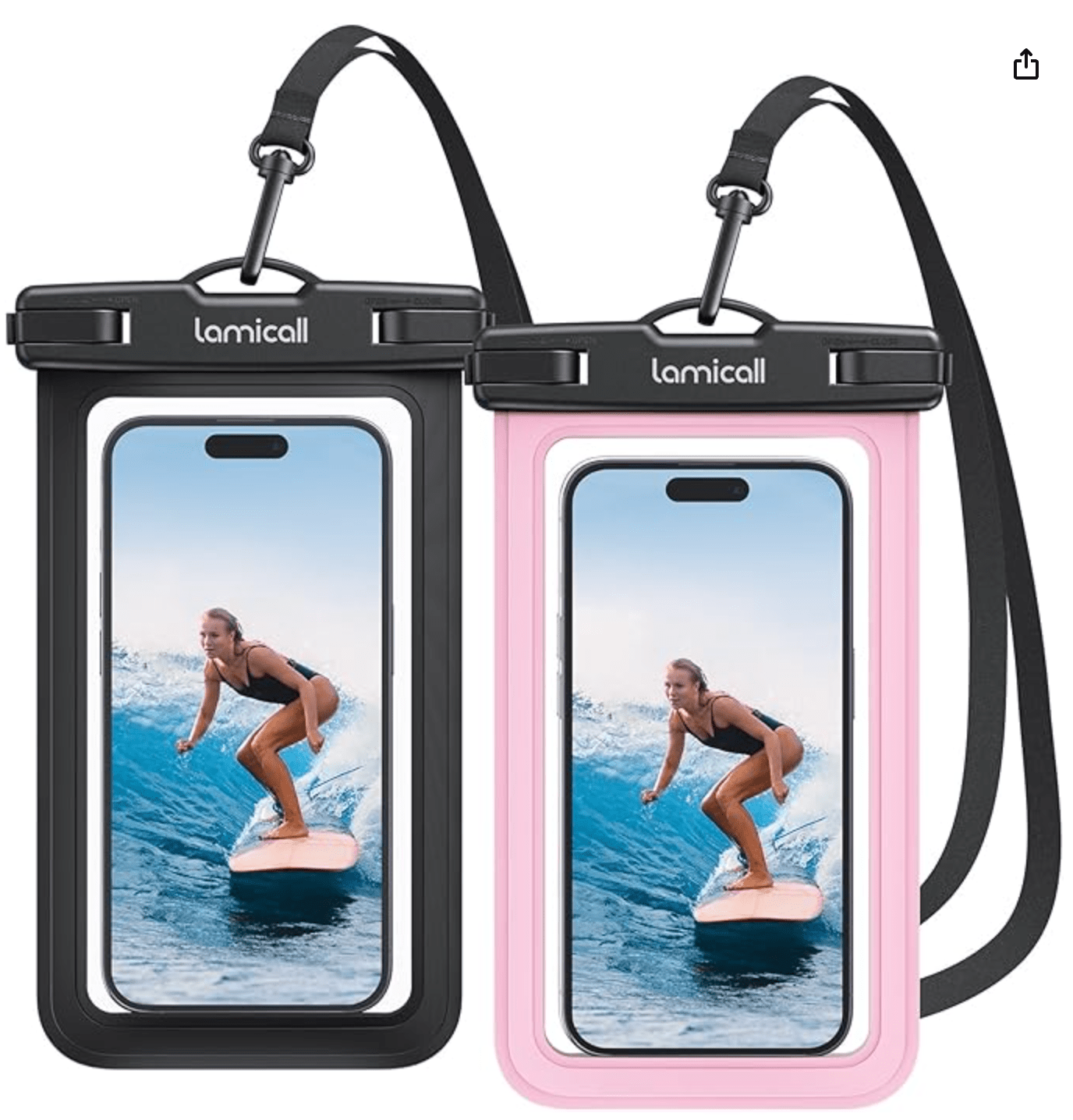 Waterproof Phone Pouch for iPhone 17 to 7 with Case 