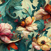 A1 Wave of Florals - Mint Decoupage Paper