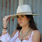 Western Copper Hoop Earrings w/ White Turquoise