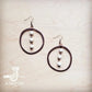 Western Copper Hoop Earrings w/ White Turquoise