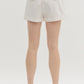 White High Waist Pleated Shorts - The Mustard Seed Collection, The Seed