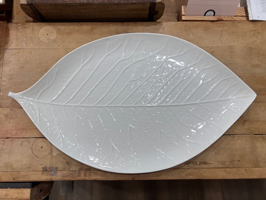White Leaf Serving Platter - The Mustard Seed Collection, The Seed