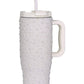 White Pearl Embellished 40oz Tumbler