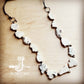 White Turquoise Slab Necklace with Leather Closure 228o