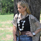 White Turquoise Slab Necklace with Leather Closure 228o