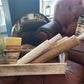 White Wooden Distressed Rolling Pin