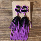 Wicked Witch Hat Beaded Statement Tassel EarringsEarrings