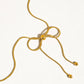 Wildrose 18K Non-Tarnish Bow Chain Necklace: Yellow Gold - The Mustard Seed Collection, The Seed