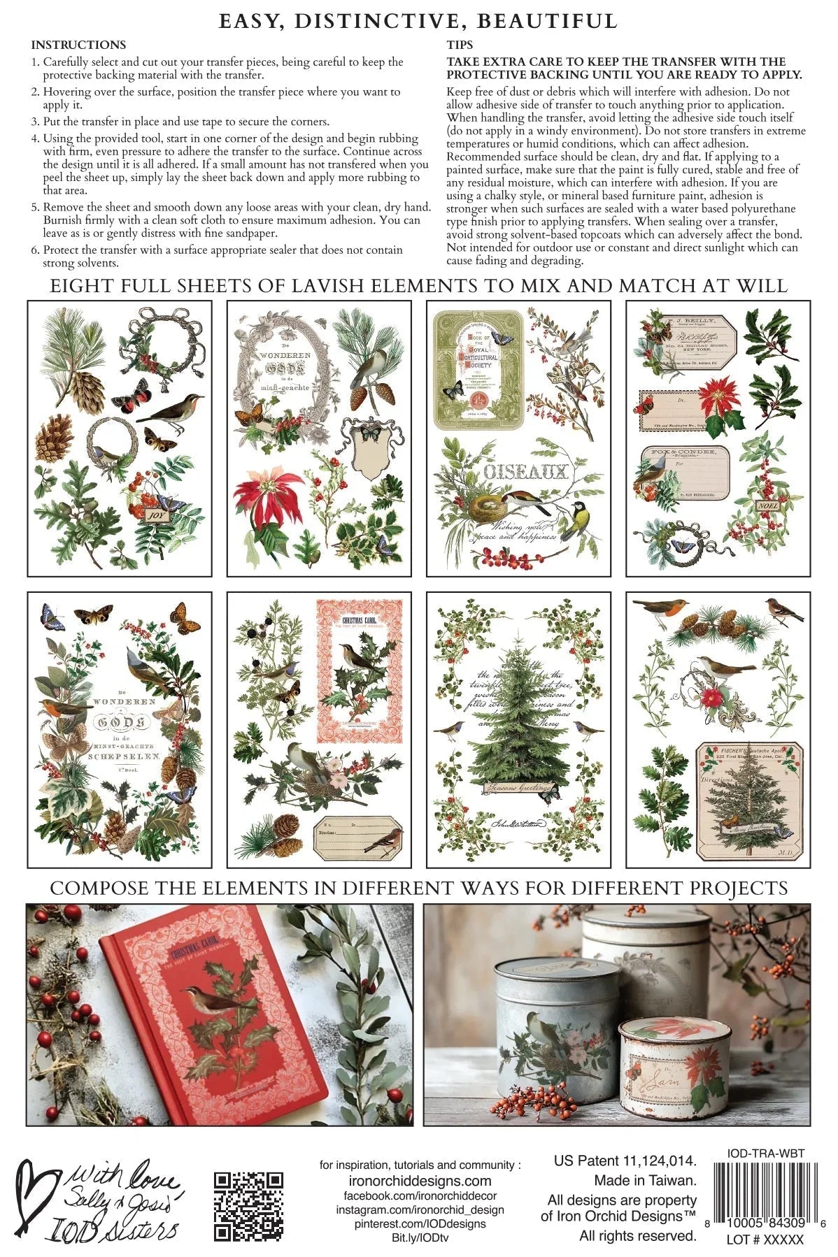 Winter Botanist IOD Transfer 8X12 - The Mustard Seed Collection, The Seed