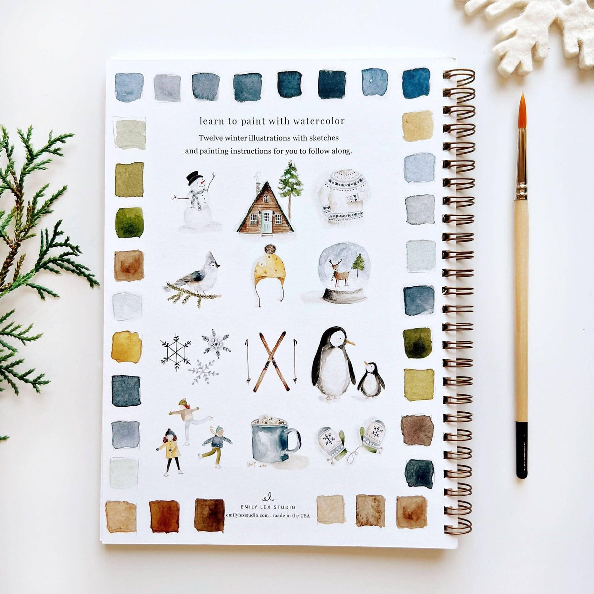 Winter watercolor workbookWorkshop