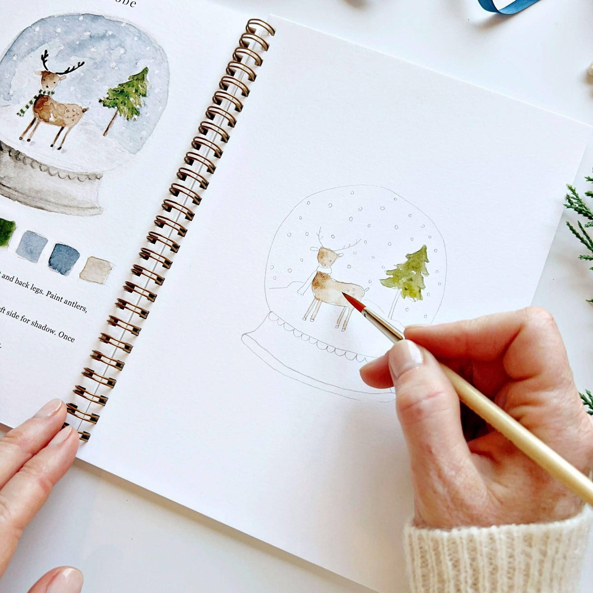 Winter watercolor workbookWorkshop