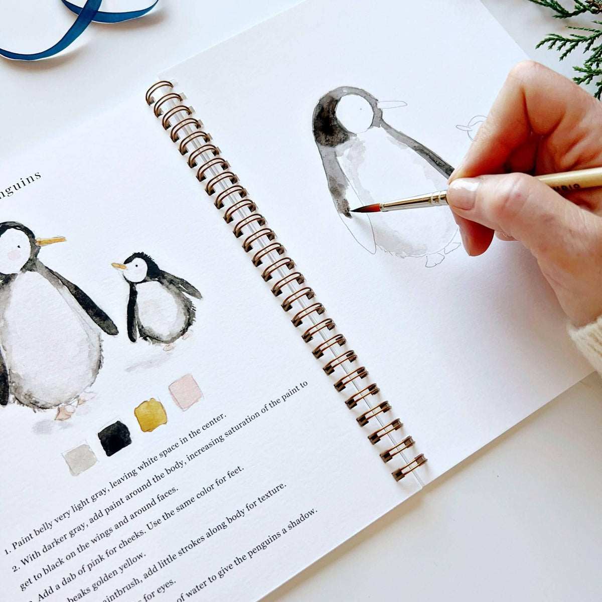Winter watercolor workbookWorkshop