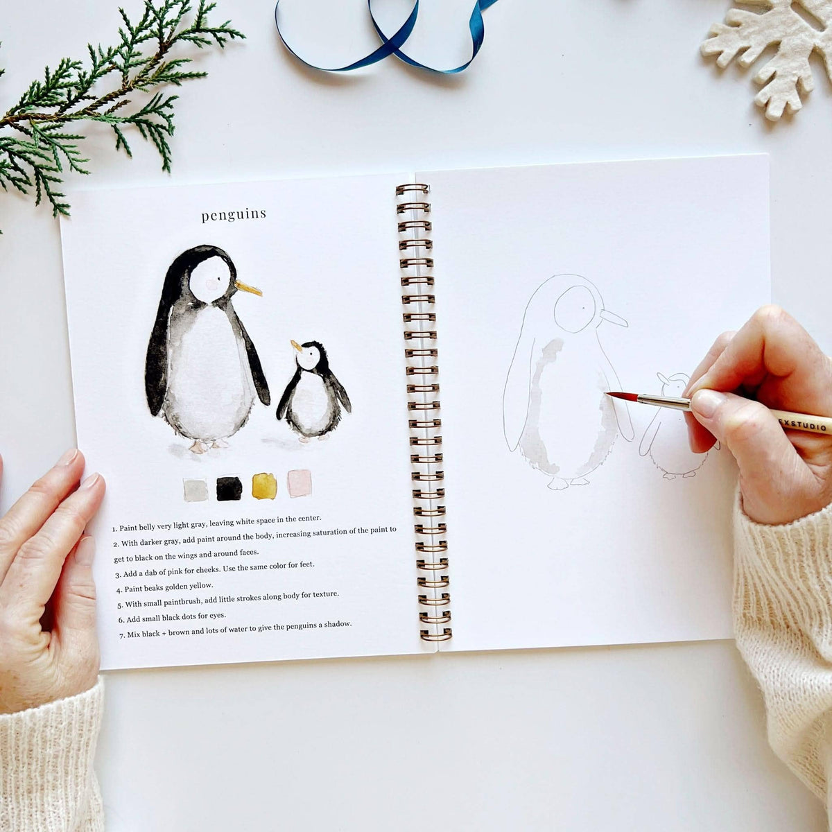 Winter watercolor workbookWorkshop