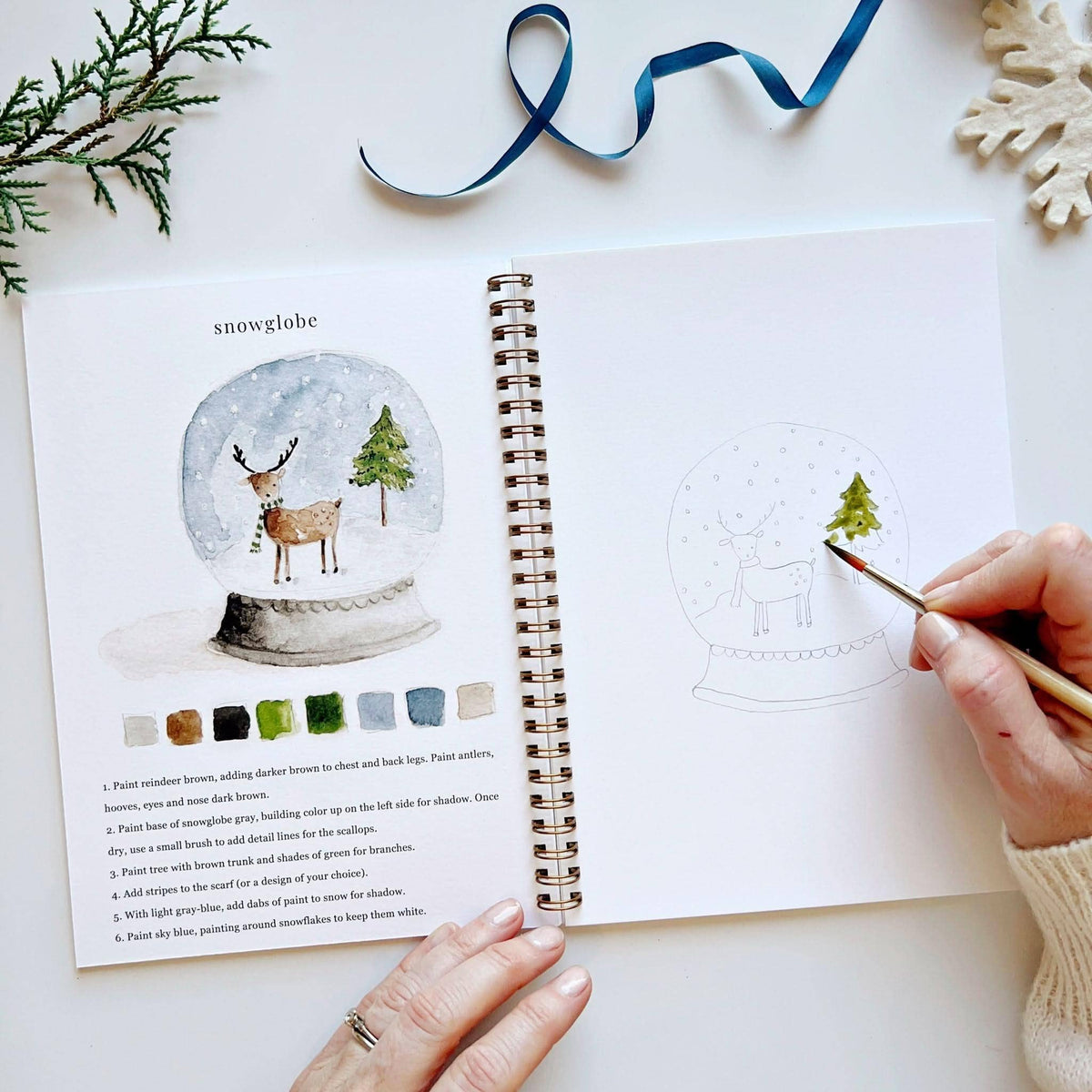 Winter watercolor workbookWorkshop