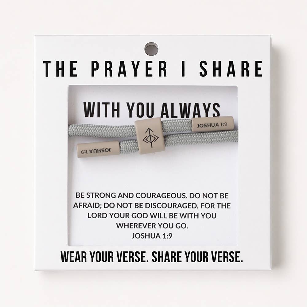 WITH YOU ALWAYS Christian Cord Bracelet, Team Gifts The Prayer I Share