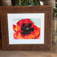 Wood Framed Poppy Painting - The Mustard Seed Collection, The Seed